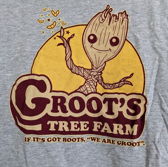 Mighty Fine Marvel Guardians of the Galaxy Groot Women's Crewneck Tee Shirt M - Picture 3 of 5